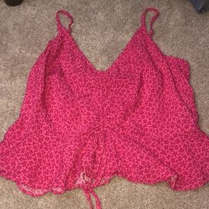 Woman’s pink cheetah tank